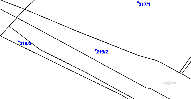 Parcela st. 219/2 v KÚ Skalka u Chebu, Katastrální mapa