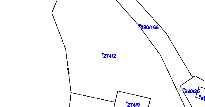 Parcela st. 274/2 v KÚ Skalka u Chebu, Katastrální mapa