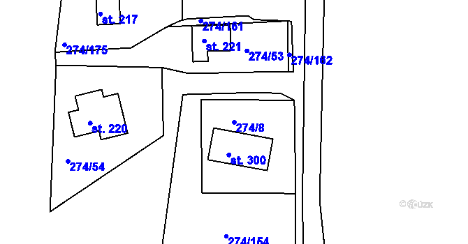 Parcela st. 274/8 v KÚ Skalka u Chebu, Katastrální mapa