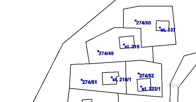 Parcela st. 274/49 v KÚ Skalka u Chebu, Katastrální mapa