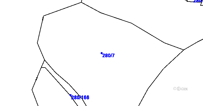 Parcela st. 280/7 v KÚ Skalka u Chebu, Katastrální mapa