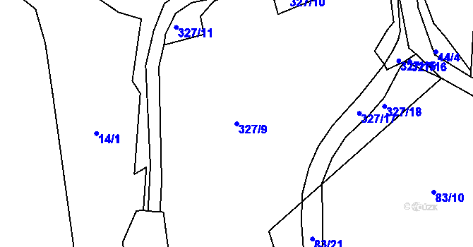 Parcela st. 327/9 v KÚ Skalka u Chebu, Katastrální mapa