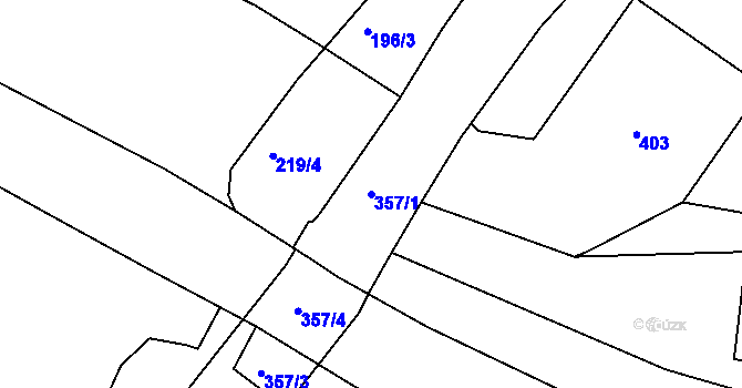 Parcela st. 357/1 v KÚ Skalka u Chebu, Katastrální mapa