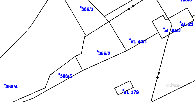 Parcela st. 366/2 v KÚ Skalka u Chebu, Katastrální mapa