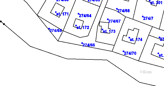 Parcela st. 274/66 v KÚ Skalka u Chebu, Katastrální mapa