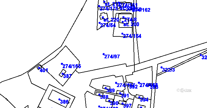 Parcela st. 274/97 v KÚ Skalka u Chebu, Katastrální mapa