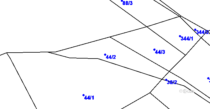 Parcela st. 44/2 v KÚ Skalka u Chebu, Katastrální mapa
