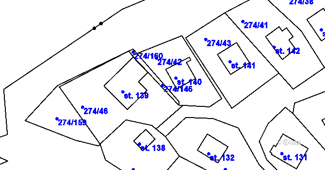 Parcela st. 274/146 v KÚ Skalka u Chebu, Katastrální mapa