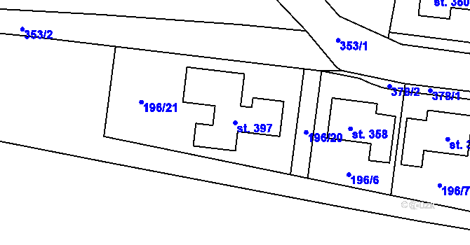 Parcela st. 397 v KÚ Skalka u Chebu, Katastrální mapa