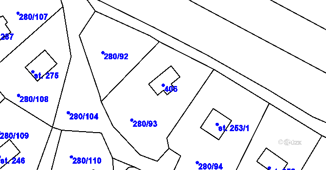 Parcela st. 406 v KÚ Skalka u Chebu, Katastrální mapa