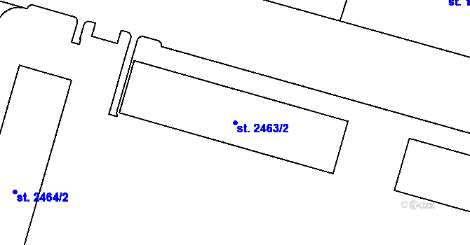 Parcela st. 2463/2 v KÚ Cheb, Katastrální mapa
