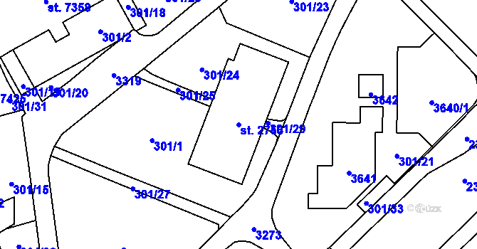 Parcela st. 2753 v KÚ Cheb, Katastrální mapa