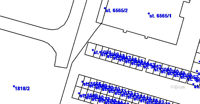Parcela st. 3069 v KÚ Cheb, Katastrální mapa