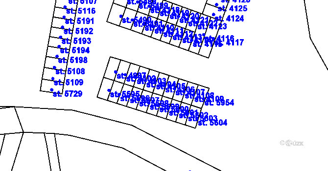 Parcela st. 4106 v KÚ Cheb, Katastrální mapa