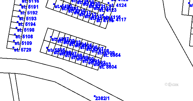 Parcela st. 4109 v KÚ Cheb, Katastrální mapa