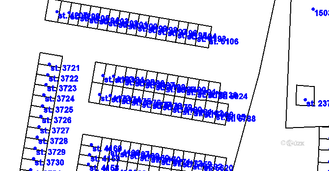 Parcela st. 4189 v KÚ Cheb, Katastrální mapa