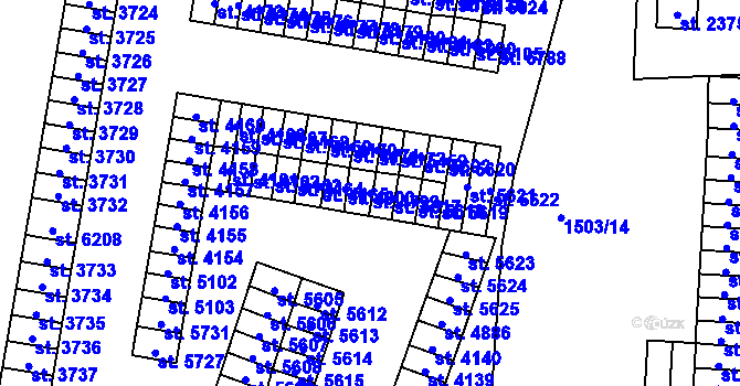 Parcela st. 4799 v KÚ Cheb, Katastrální mapa