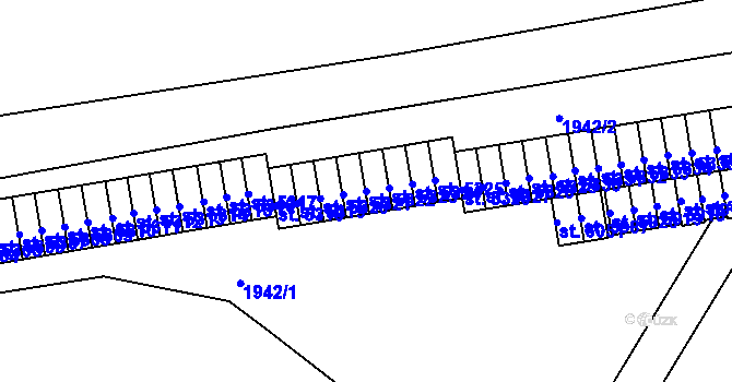 Parcela st. 5322 v KÚ Cheb, Katastrální mapa