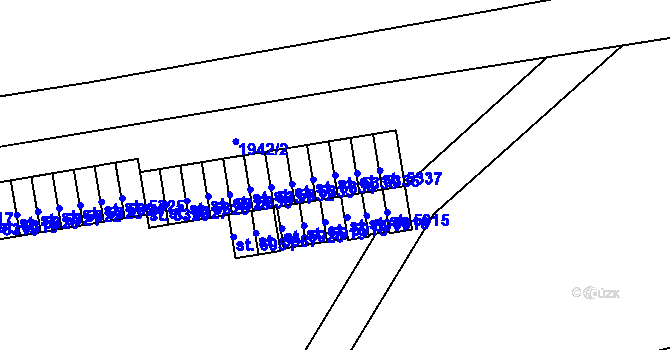 Parcela st. 5335 v KÚ Cheb, Katastrální mapa