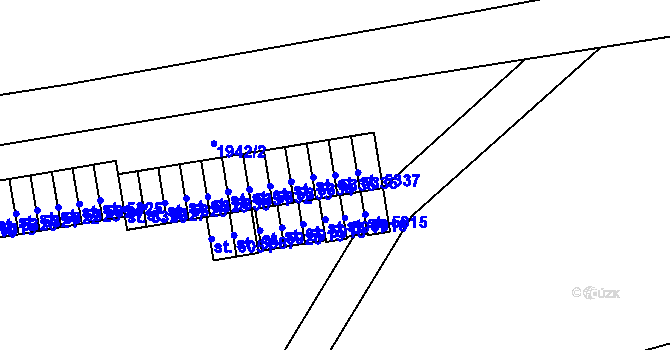 Parcela st. 5336 v KÚ Cheb, Katastrální mapa