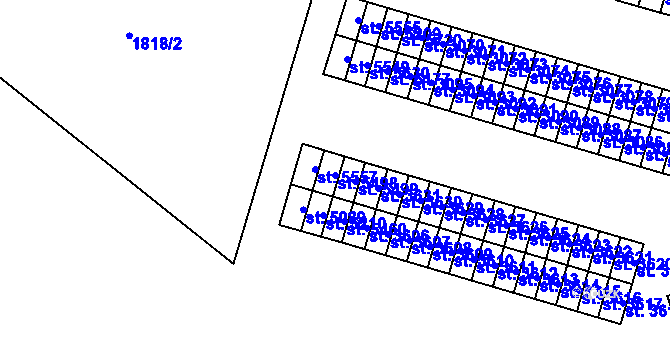 Parcela st. 5498 v KÚ Cheb, Katastrální mapa