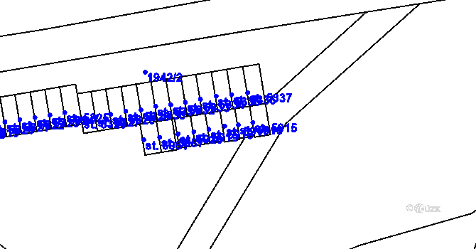 Parcela st. 5916 v KÚ Cheb, Katastrální mapa