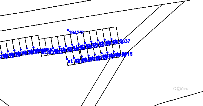 Parcela st. 5917 v KÚ Cheb, Katastrální mapa