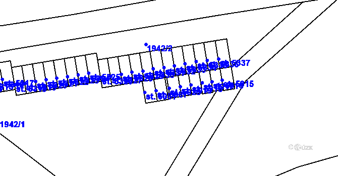 Parcela st. 5920 v KÚ Cheb, Katastrální mapa