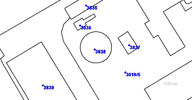 Parcela st. 6347 v KÚ Cheb, Katastrální mapa