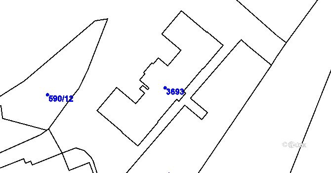 Parcela st. 6860 v KÚ Cheb, Katastrální mapa