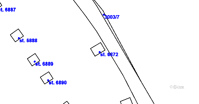 Parcela st. 6872 v KÚ Cheb, Katastrální mapa