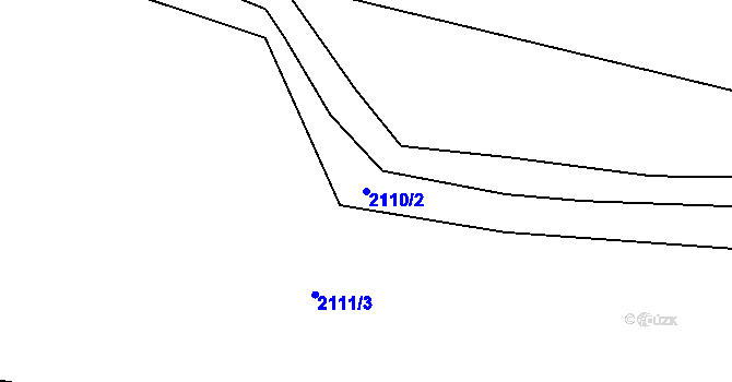 Parcela st. 2110/2 v KÚ Cheb, Katastrální mapa