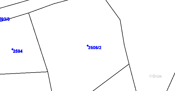 Parcela st. 2506/2 v KÚ Cheb, Katastrální mapa