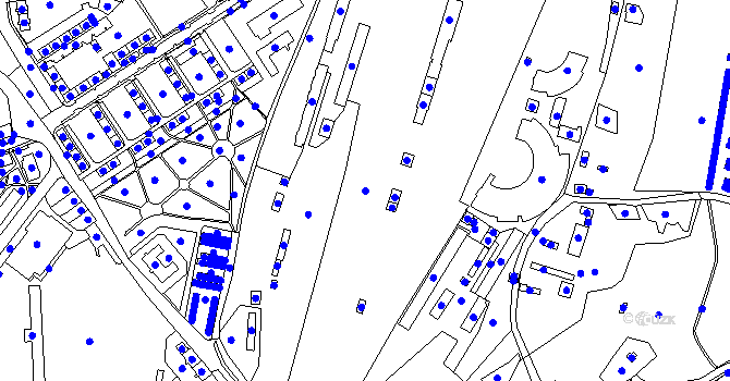 Parcela st. 2615/1 v KÚ Cheb, Katastrální mapa