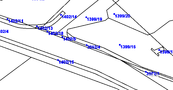Parcela st. 3052/4 v KÚ Cheb, Katastrální mapa