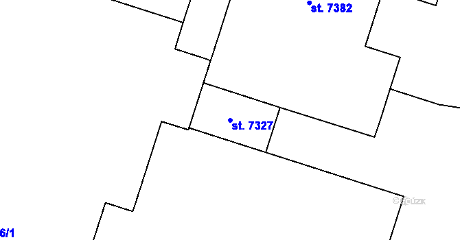 Parcela st. 7327 v KÚ Cheb, Katastrální mapa