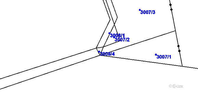 Parcela st. 3008/4 v KÚ Cheb, Katastrální mapa