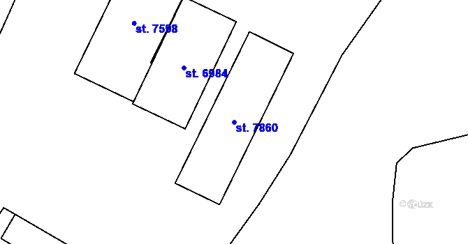 Parcela st. 7860 v KÚ Cheb, Katastrální mapa