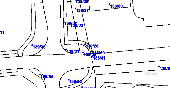 Parcela st. 139/28 v KÚ Hradiště u Chebu, Katastrální mapa