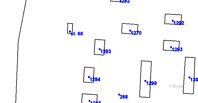 Parcela st. 69 v KÚ Dřenice u Chebu, Katastrální mapa