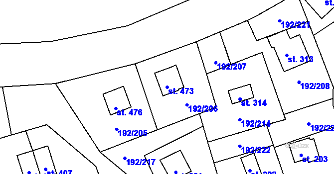 Parcela st. 473 v KÚ Dřenice u Chebu, Katastrální mapa