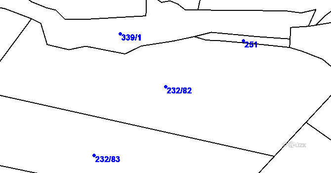 Parcela st. 232/82 v KÚ Dřenice u Chebu, Katastrální mapa