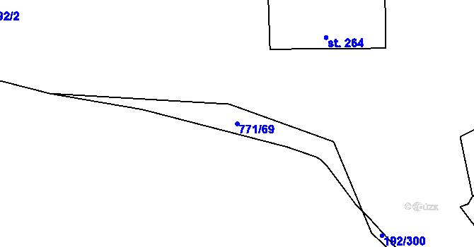 Parcela st. 771/69 v KÚ Dřenice u Chebu, Katastrální mapa