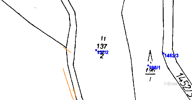 Parcela st. 137/2 v KÚ Cheznovice, Katastrální mapa