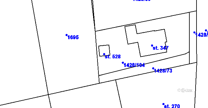 Parcela st. 528 v KÚ Cheznovice, Katastrální mapa