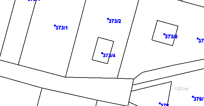 Parcela st. 373/4 v KÚ Chlebovice, Katastrální mapa