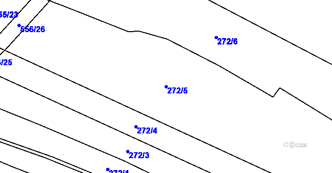 Parcela st. 272/5 v KÚ Chleby, Katastrální mapa