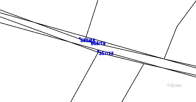Parcela st. 357/13 v KÚ Chleby, Katastrální mapa