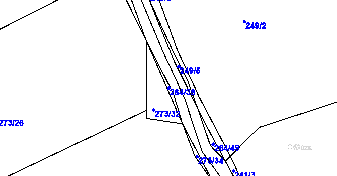 Parcela st. 264/38 v KÚ Svídnice u Kostelce nad Orlicí, Katastrální mapa