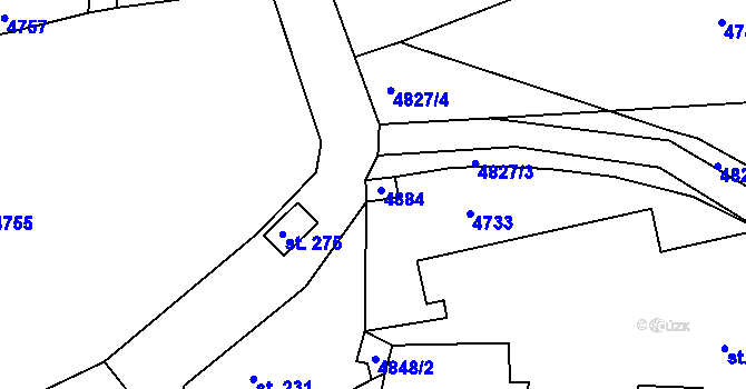 Parcela st. 276 v KÚ Úročnice, Katastrální mapa